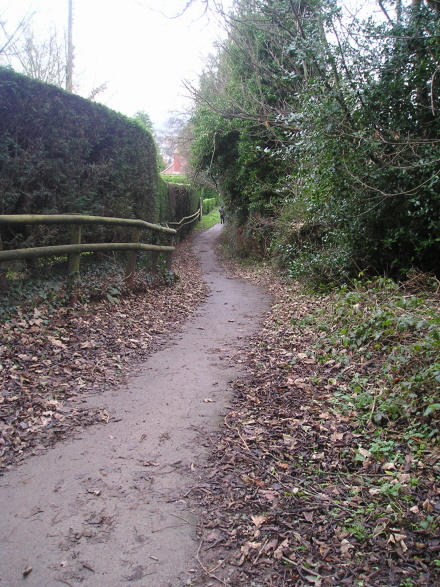 Path to woods from Bank Crescent Ledbury Portal