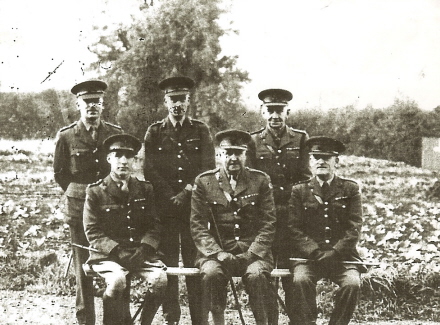 Major Gillingham and the British Officers in charge of 27 Camp 1941-46 on Ledbury Portal