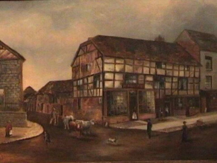 Morgan shoe shop and tannery in Bye Street by A. Gee 1892 on Ledbury Portal