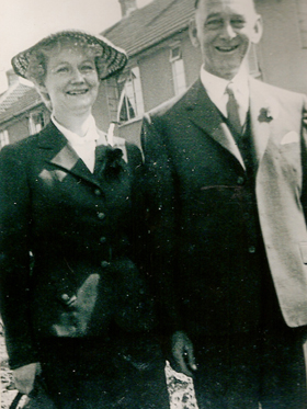 Irene with her father Walter on Ledbury Portal
