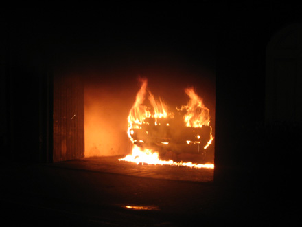 Talbot fire on Ledbury Portal